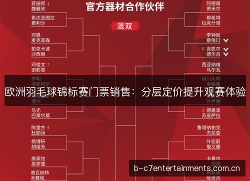 欧洲羽毛球锦标赛门票销售:分层定价提升观赛体验 欧洲羽毛球锦标赛门票销售:分层定价提升观赛体验